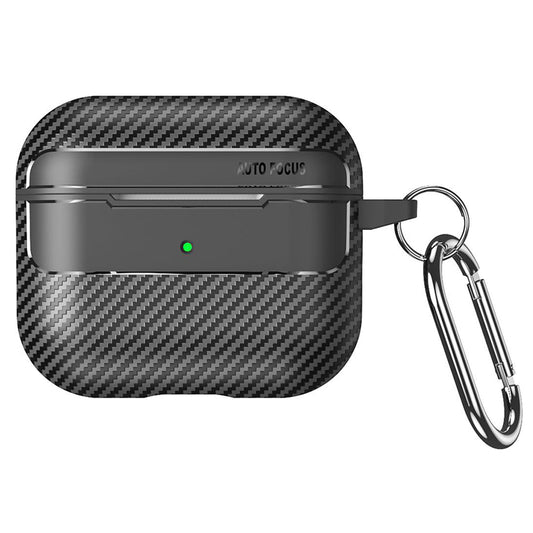 Techsuit CarbonFiber-fodral för Apple AirPods 3, Svart