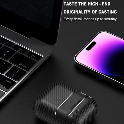 Techsuit CarbonFiber-fodral för Apple AirPods Gen 2 / Gen 1, Svart