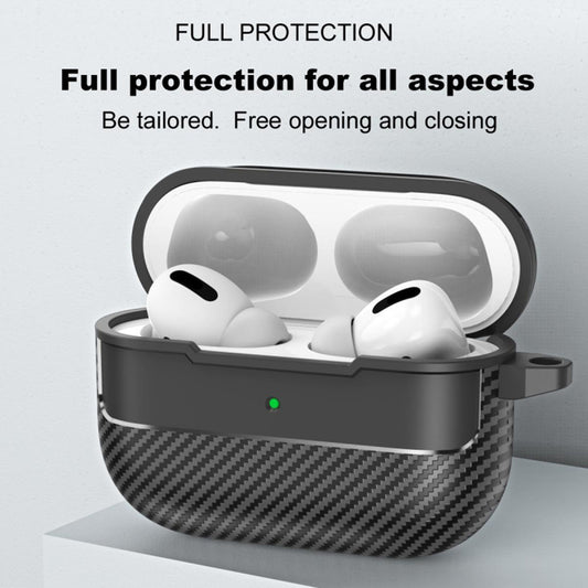 Techsuit CarbonFiber fodral för Apple AirPods Pro 3, Svart
