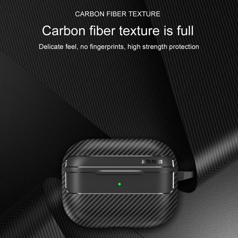 Techsuit CarbonFiber fodral för Apple AirPods Pro 3, Svart