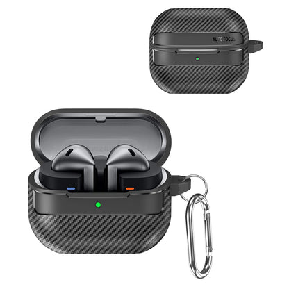 Techsuit CarbonFiber-fodral för Samsung Galaxy Buds3 FE / Buds3 Pro / Buds3, Svart