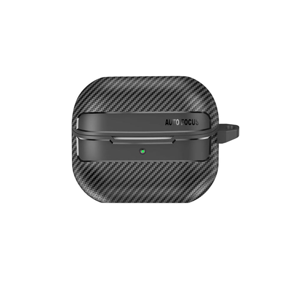 Techsuit CarbonFiber-fodral för Samsung Galaxy Buds3 FE / Buds3 Pro / Buds3, Svart