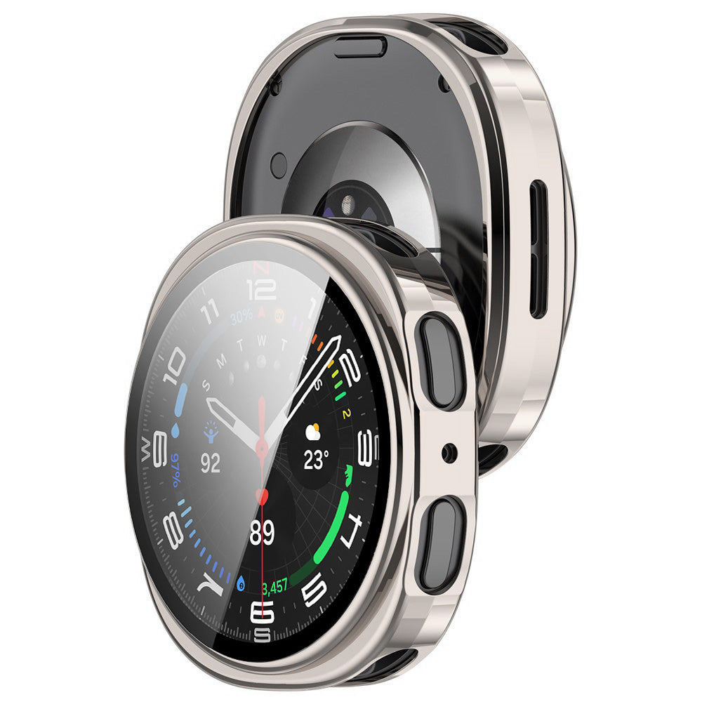Techsuit Defense360 Pro-fodral för Samsung Galaxy Watch9 / Watch8 40mm, Pärlvit Silver