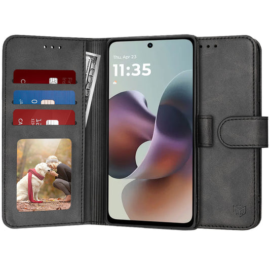 Fodral för Motorola Moto G56, Techsuit, Diary Book, Svart