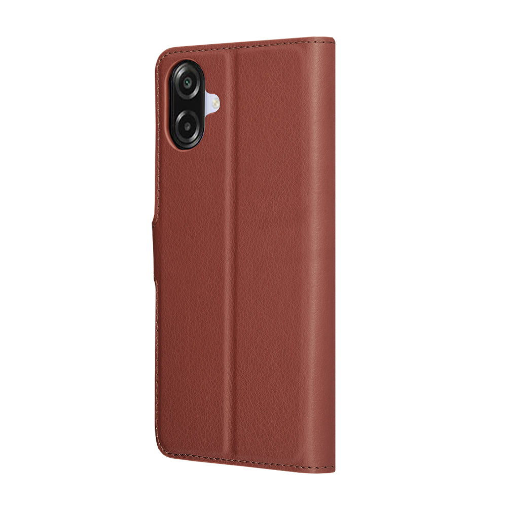Fodral för Samsung Galaxy A07 4G A075, Techsuit, Leather Folio, Brun