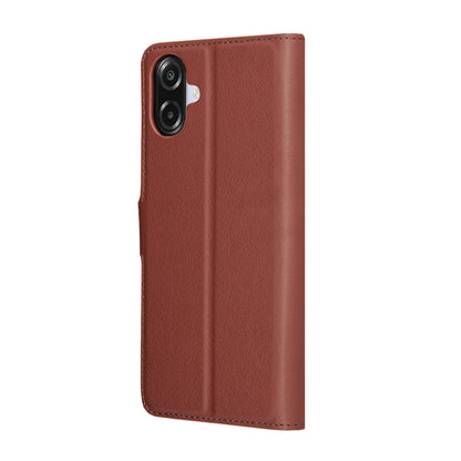 Fodral för Samsung Galaxy A07 4G A075, Techsuit, Leather Folio, Brun