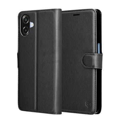 Fodral för Samsung Galaxy A07 4G A075, Techsuit, Leather Folio, Svart
