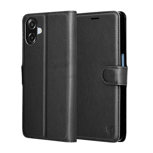 Fodral för Samsung Galaxy A07 4G A075, Techsuit, Leather Folio, Svart