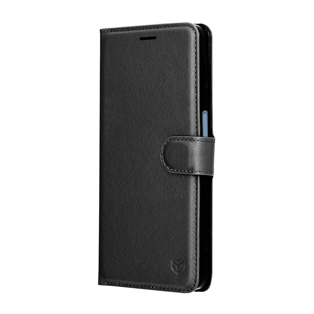 Fodral för Samsung Galaxy A07 4G A075, Techsuit, Leather Folio, Svart