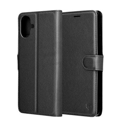 Fodral för Samsung Galaxy A07 4G A075, Techsuit, Leather Folio, Svart