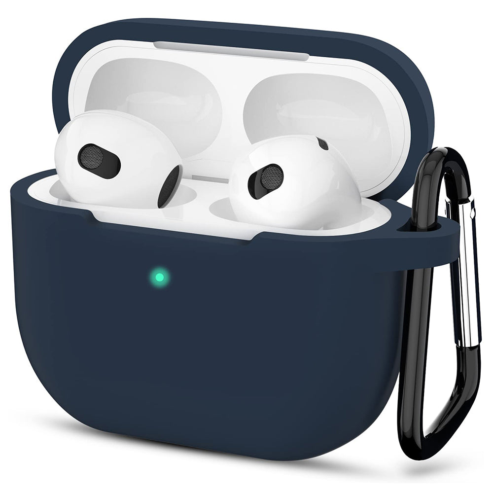 Techsuit silikonfodral för Apple AirPods 3, marinblå