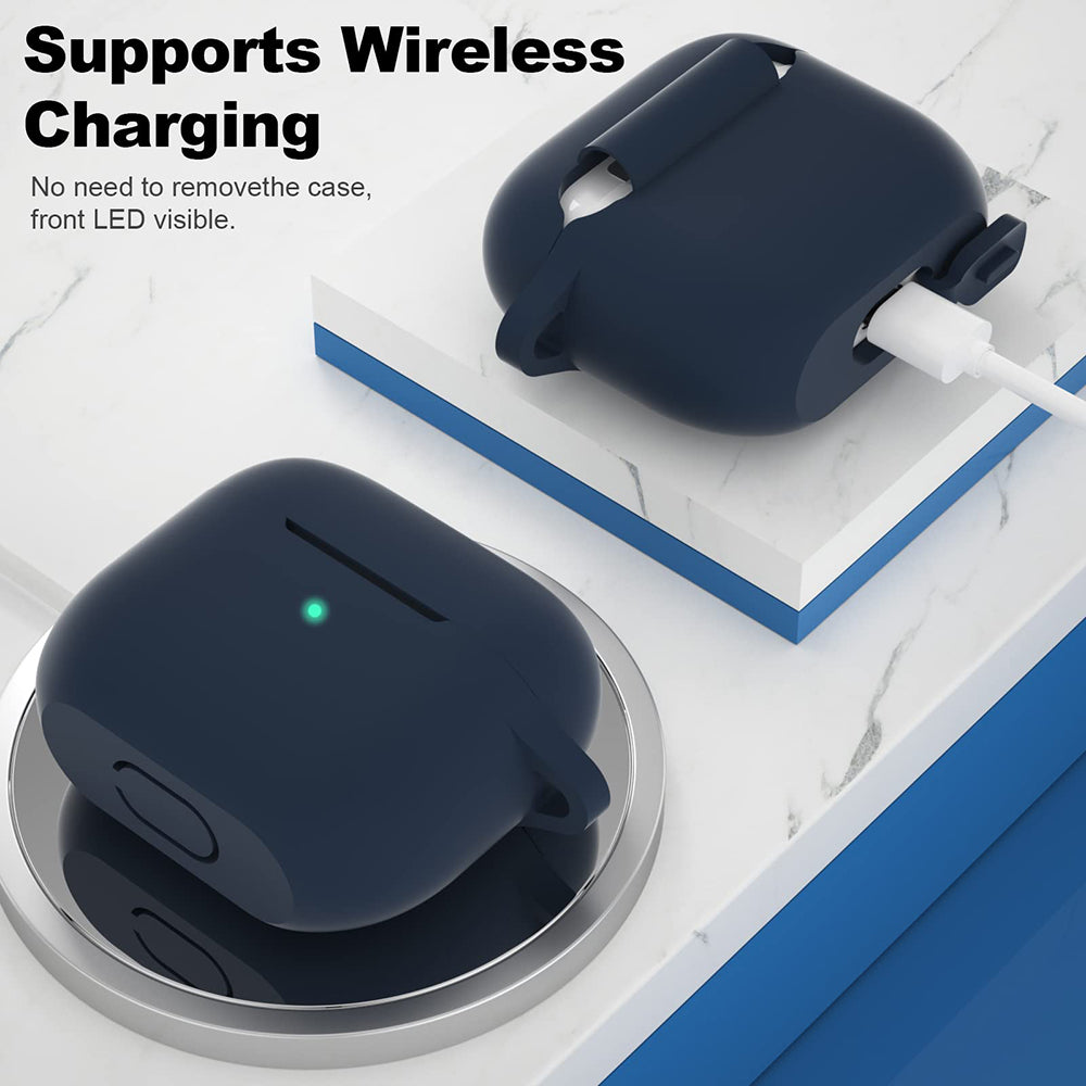 Techsuit silikonfodral för Apple AirPods 3, marinblå