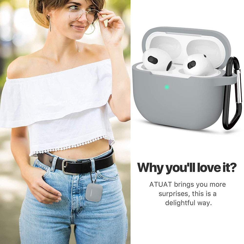 Techsuit silikonfodral för Apple AirPods 3, lila