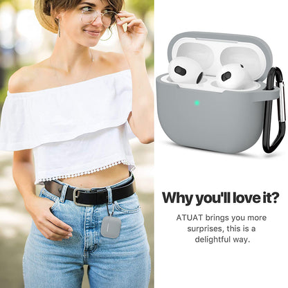 Techsuit silikonfodral för Apple AirPods 3, lila
