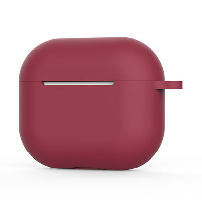 Techsuit silikonfodral för Apple AirPods 4, vinröd