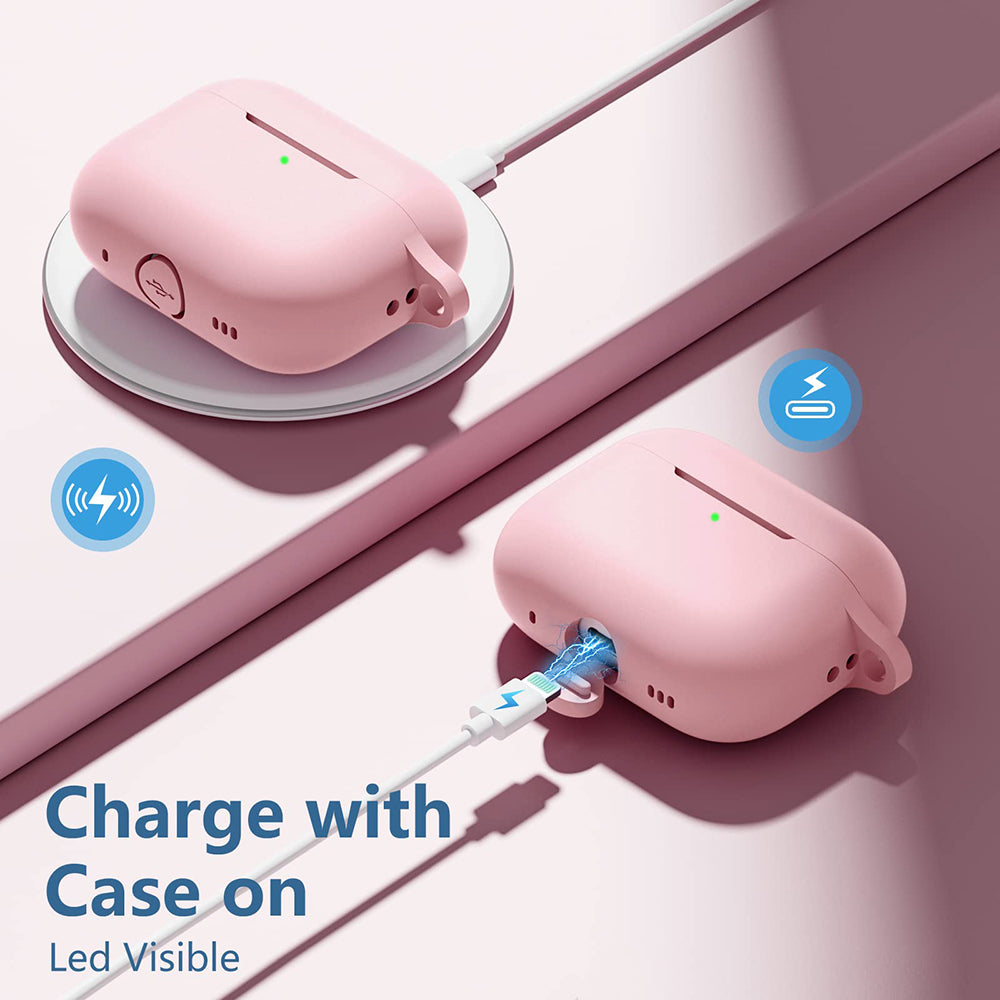 Techsuit silikonfodral för Apple AirPods Pro-serien, rosa