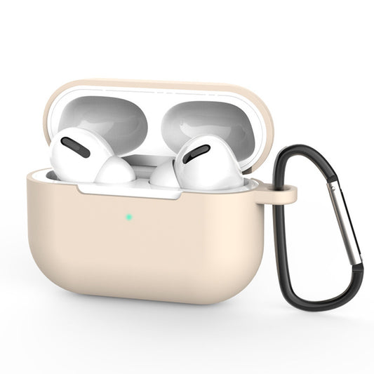 Techsuit silikonfodral för Apple AirPods Pro 3, krämfärgat