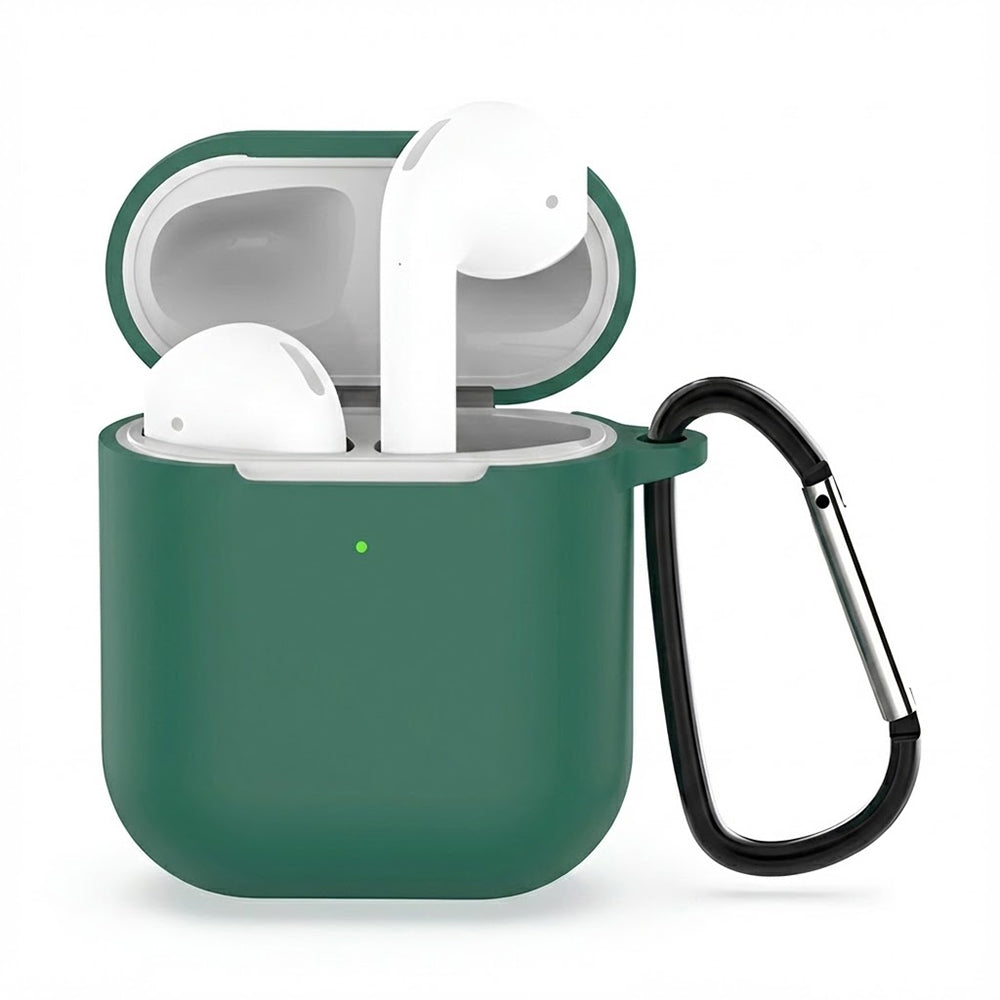 Techsuit Siliconefodral för Apple AirPods Gen 1 / Gen 2, Mörkgrön
