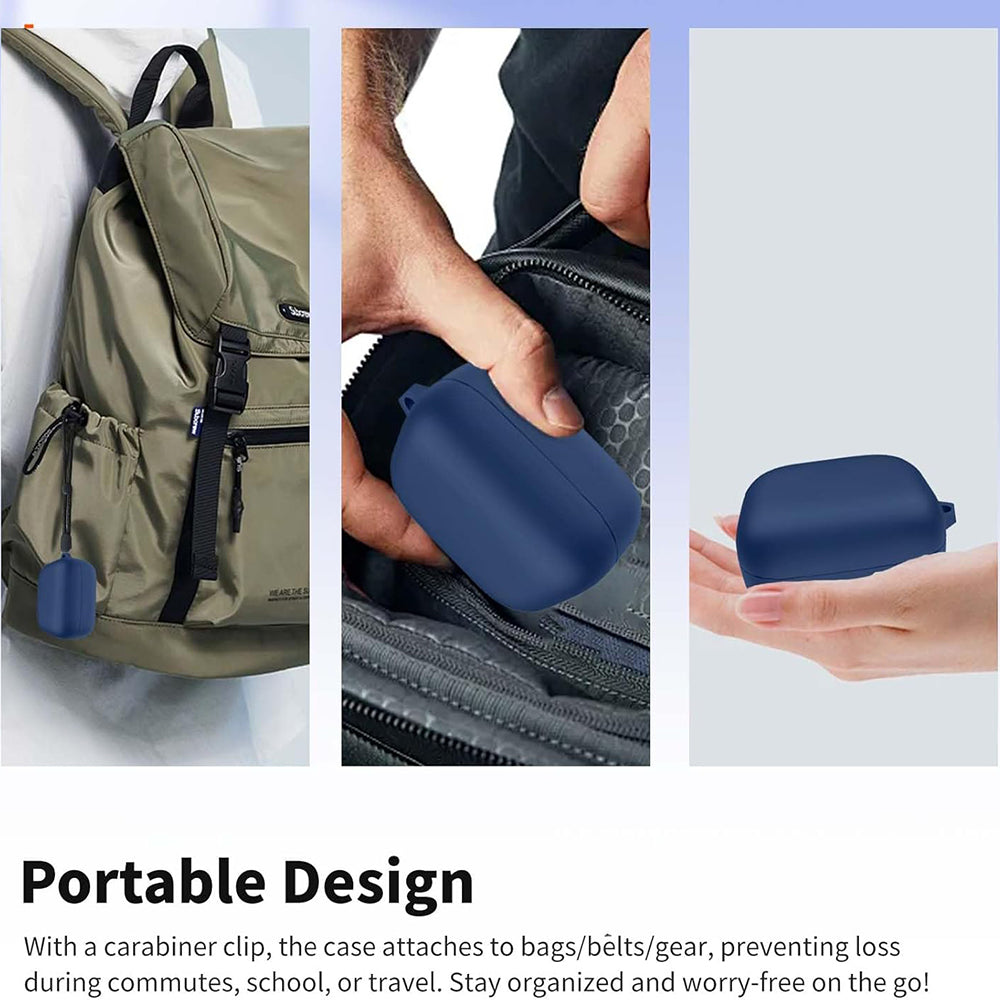 Techsuit Siliconefodral för Samsung Galaxy Buds4 / Buds4 Pro, Svart