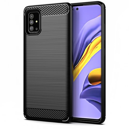 Fodral för Samsung Galaxy A51 5G A516, Kolfiber, Svart