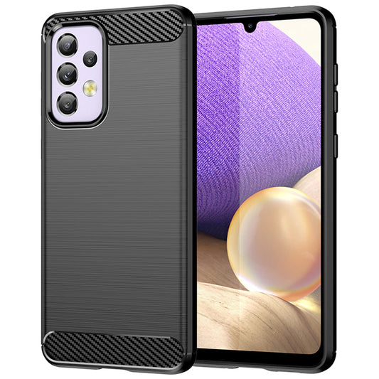 Fodral för Samsung Galaxy A13 A135, Kolfiber, Svart