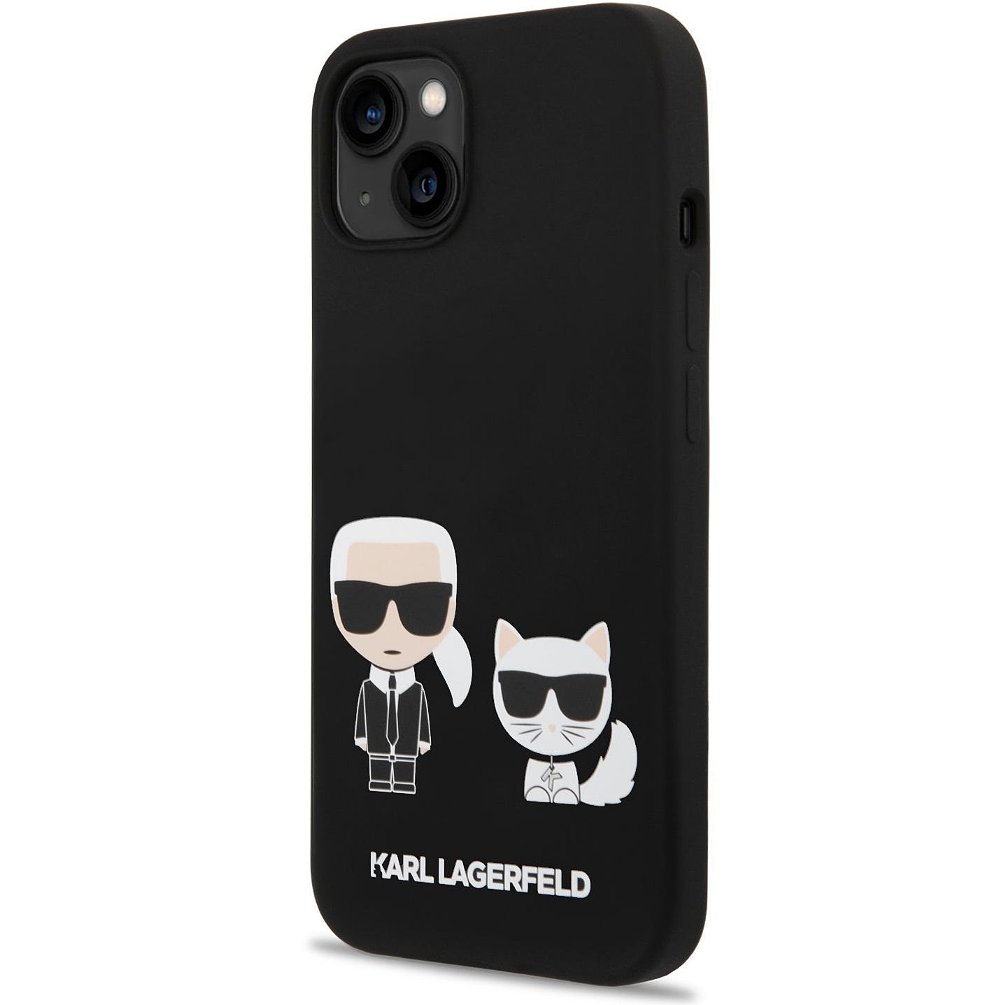 MagSafe-skal för Apple iPhone 14 Plus, Karl Lagerfeld, Silikon Karl & Choupette, Svart