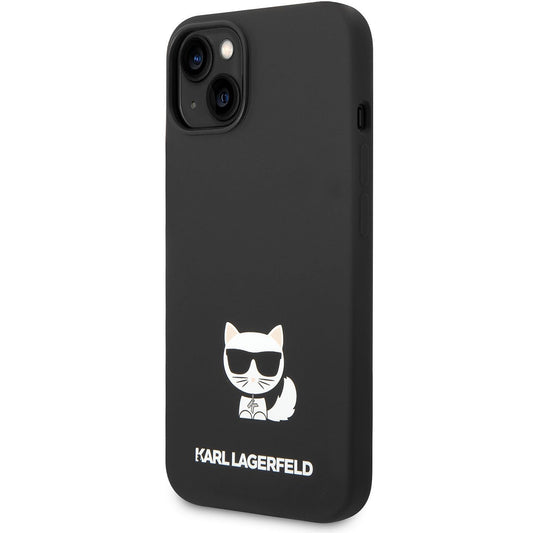 Fodral för Apple iPhone 14 Plus, Karl Lagerfeld, Silicone Body Choupette, Svart
