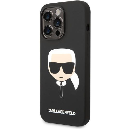 MagSafe-skal för Apple iPhone 14 Pro, Karl Lagerfeld, Silicone Karl Head, Svart