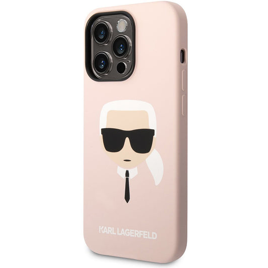 MagSafe-skal för Apple iPhone 14 Pro, Karl Lagerfeld, Silicone Karl Head, Rosa