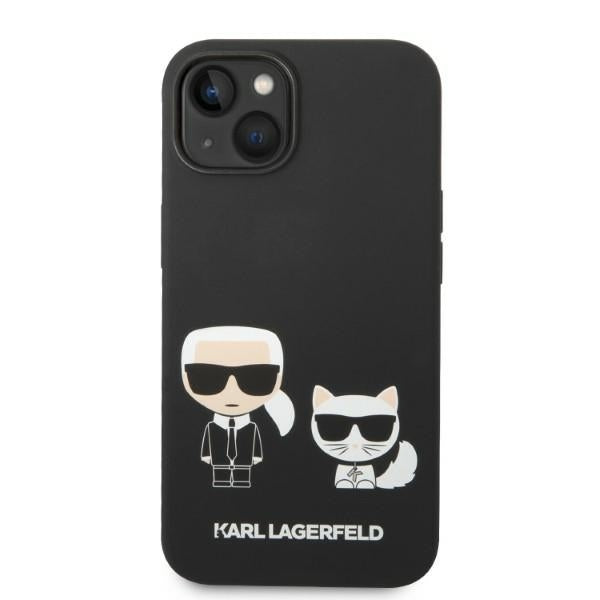 MagSafe-skal för Apple iPhone 14 Plus, Karl Lagerfeld, Silikon Karl & Choupette, Svart