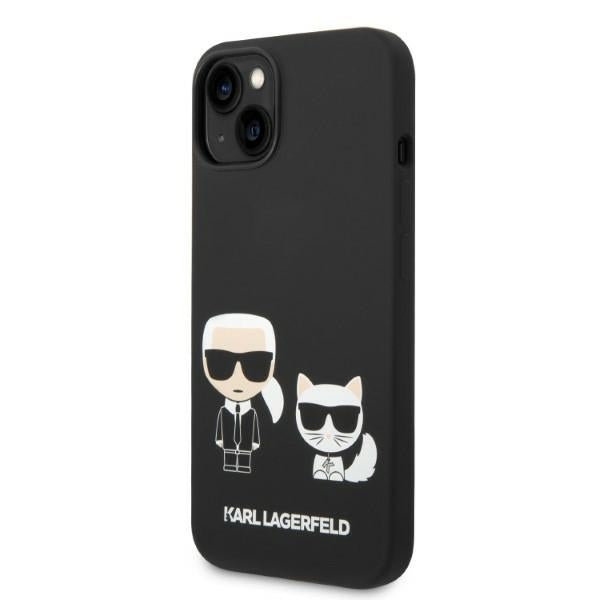 MagSafe-skal för Apple iPhone 14 Plus, Karl Lagerfeld, Silikon Karl & Choupette, Svart