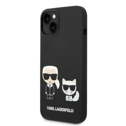 MagSafe-skal för Apple iPhone 14 Plus, Karl Lagerfeld, Silikon Karl & Choupette, Svart