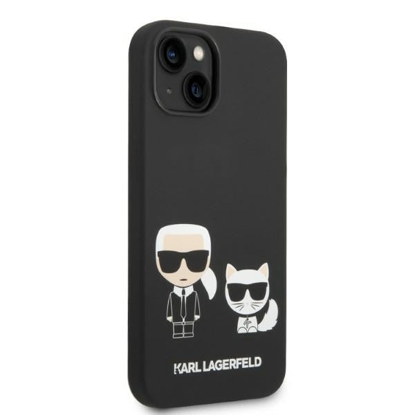 MagSafe-skal för Apple iPhone 14 Plus, Karl Lagerfeld, Silikon Karl & Choupette, Svart