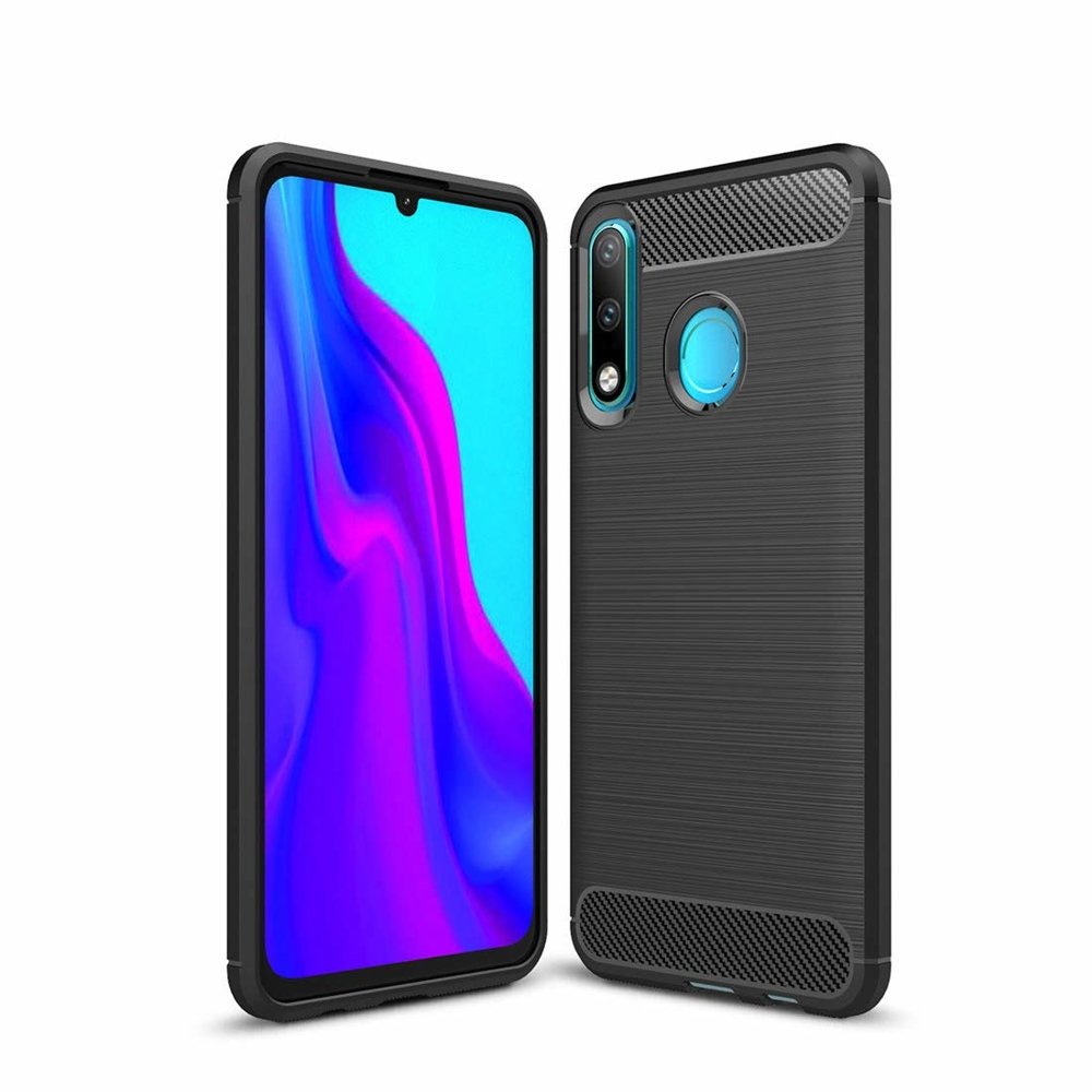 Fodral för Huawei P30 lite New Edition / P30 lite, OEM, Kolfiber, Svart