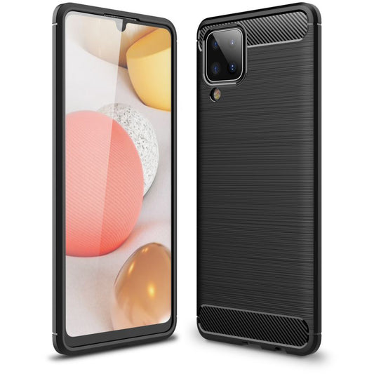 Fodral för Samsung Galaxy A12 Nacho A127 / M12 M127 / A12 A125, OEM, Kolfiber, Svart