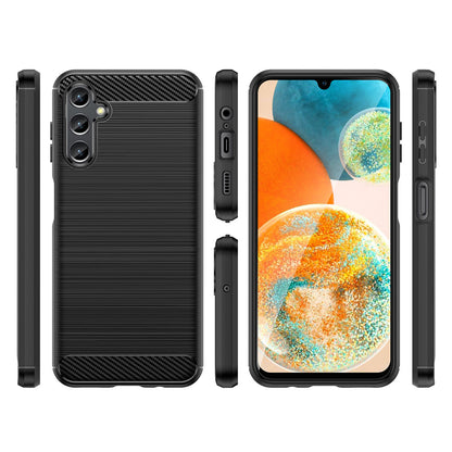 Fodral för Samsung Galaxy A14 A145 / A14 5G A146, OEM, Kolfiber, Svart
