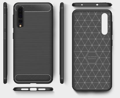 Fodral för Huawei P20 Pro, OEM, Kolfiber, Svart