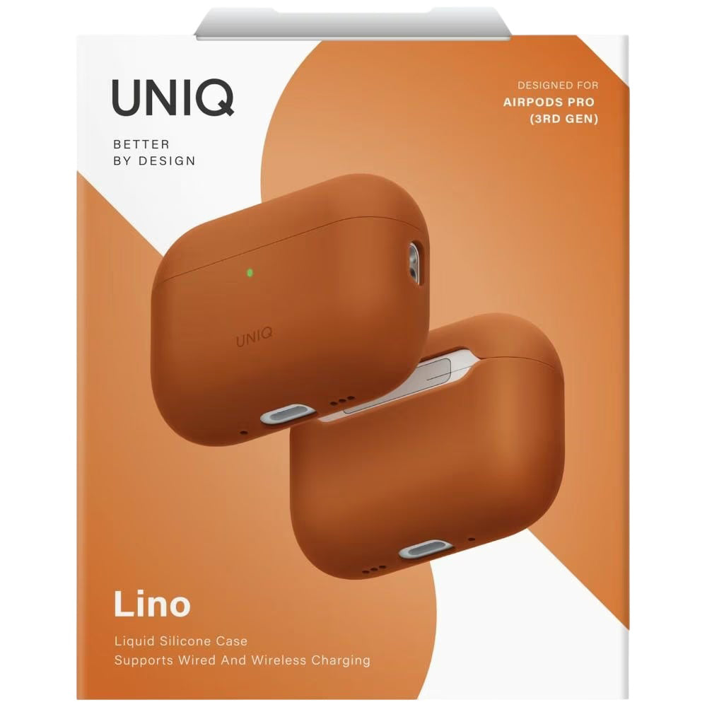 UNIQ Lino-fodral för Apple AirPods Pro 3, Orange
