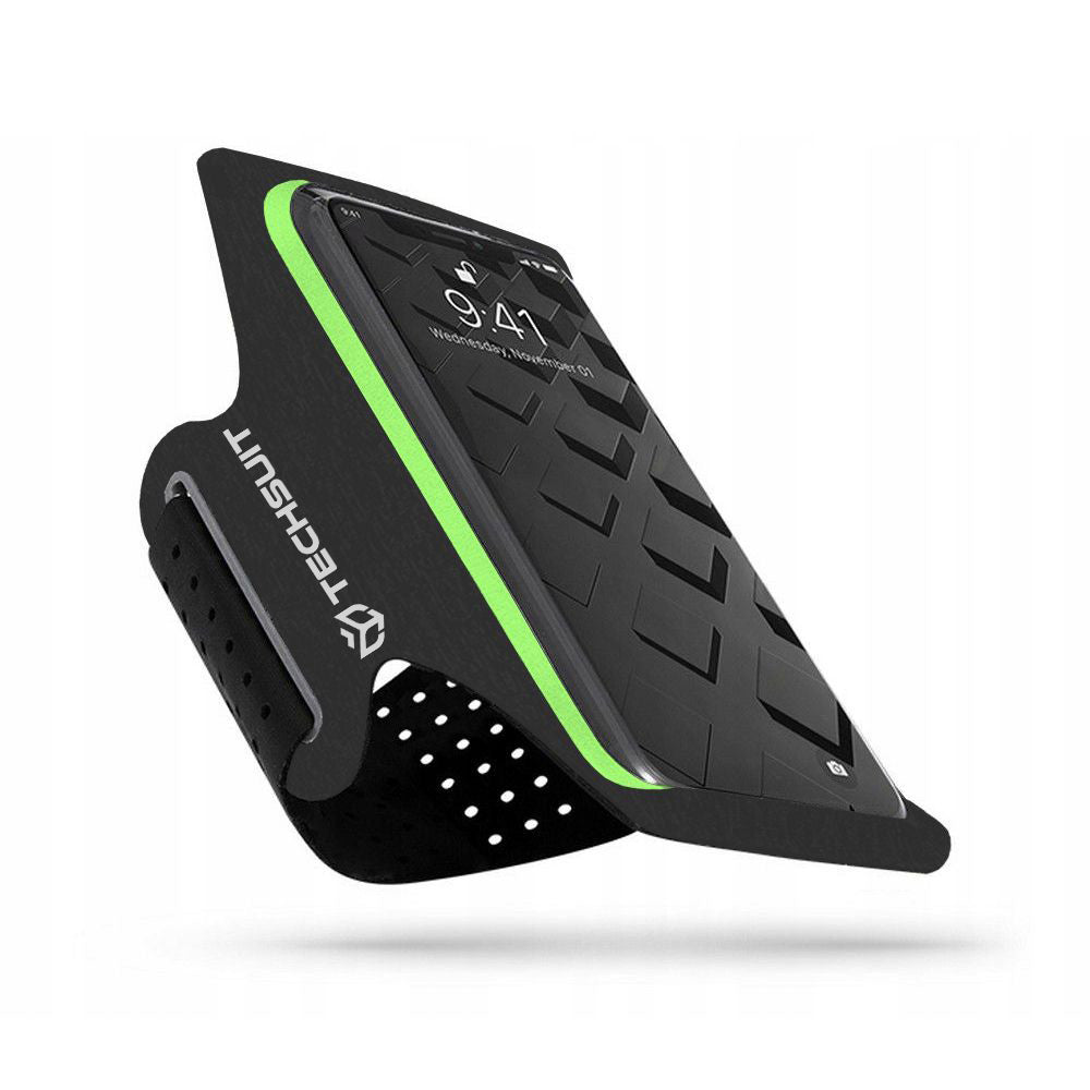 Universellt fodral för telefon max. 6,5 tum, Techsuit, Sports TH10, grön