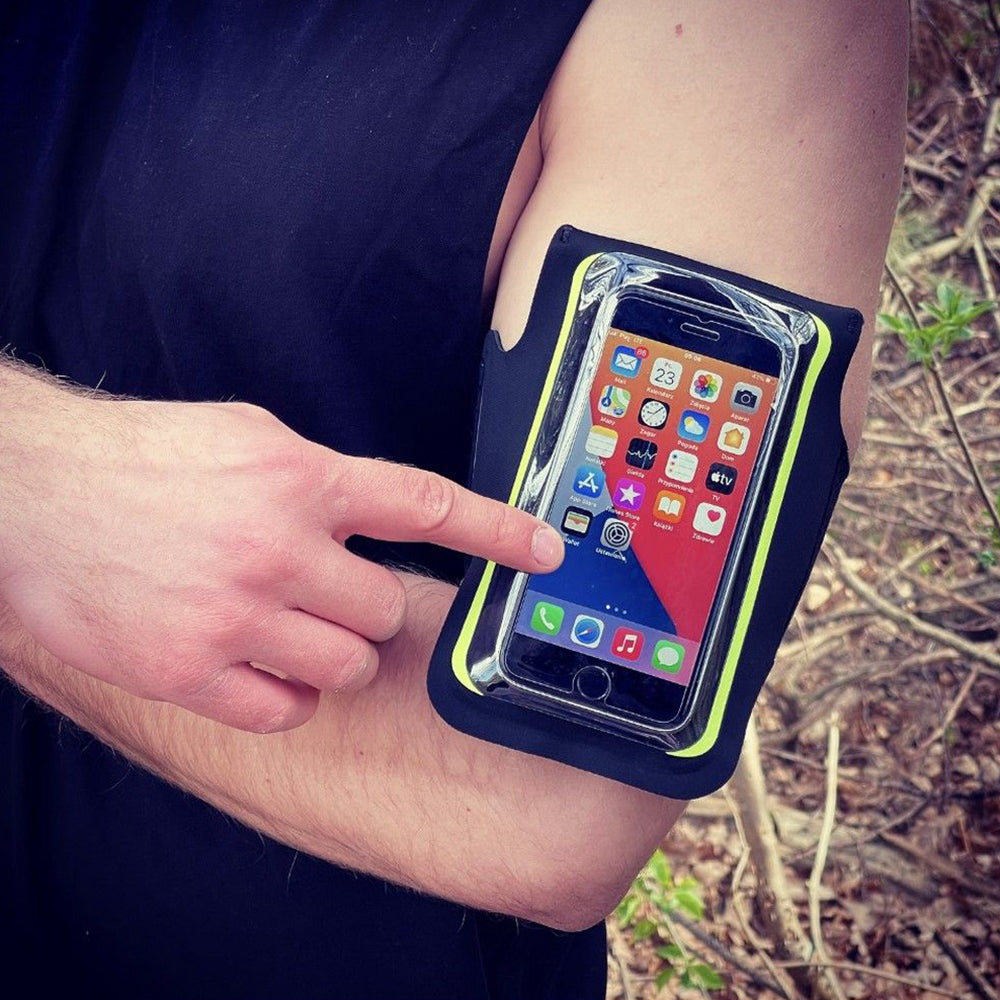 Universellt fodral för telefon max. 6,5 tum, Techsuit, Sports TH10, grön