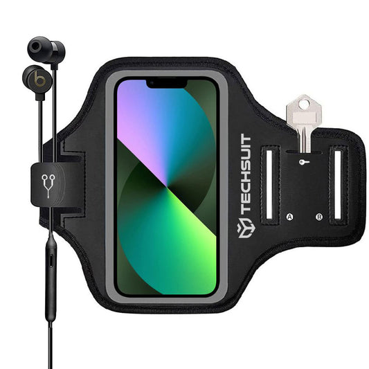 Universellt fodral för telefon max. 6,8 tum, Techsuit, Sports TH20, svart