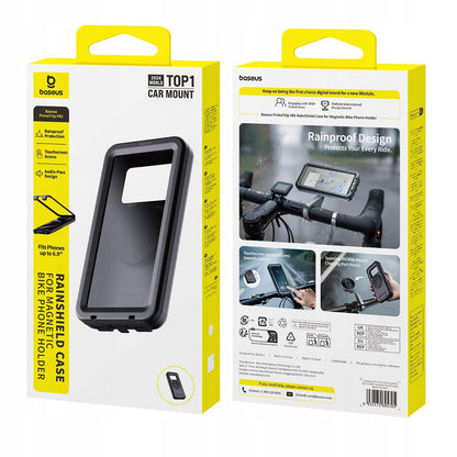 Universal Waterproof Case Compatible with Magnetic Bicycle Mount, Baseus, PrimeTrip VB1, Black C0013D01
