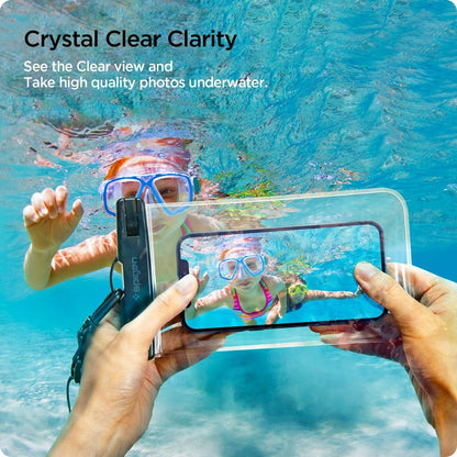 Universal Vattentätt Fodral för Telefon max. 3.5inch - 7inch, Spigen, A601, Set 2 stycken, Transparent AMP03098