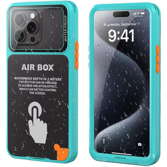 Universellt vattentätt fodral för telefon max. 6,1 tum, ShellBox, AirBox, blå