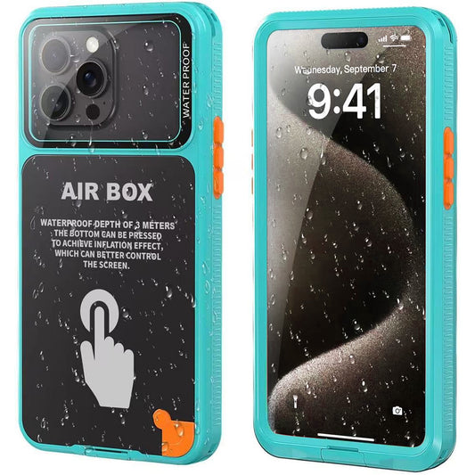Universellt vattentätt fodral för telefon max. 6,7 tum, ShellBox, AirBox, blå