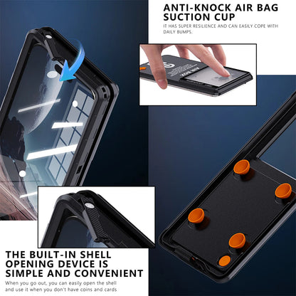 Universellt vattentätt fodral för telefon max. 6,9 tum, ShellBox, AirBox, blå