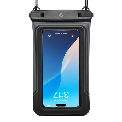 Universal Vattentät Fodral för Telefon max. 6.9 tum, Spigen, A611P, Set med 2 stycken, Matt Svart ACS09348