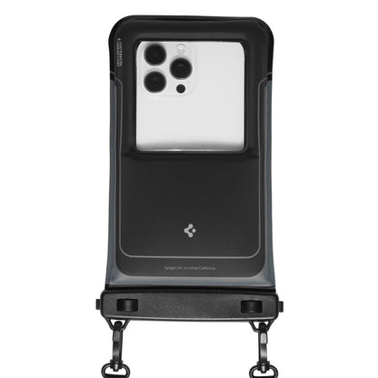 Universal Vattentät Fodral för Telefon max. 6.9 tum, Spigen, A611P, Set med 2 stycken, Matt Svart ACS09348