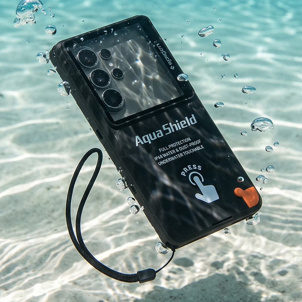 Universellt vattentätt fodral Spigen, Aqua Shield A604, svart ACS11675