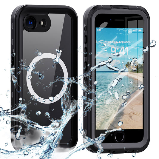 MagSafe Waterproof-fodral för Apple iPhone 17e / 16e, Techsuit, Shellbox, Svart